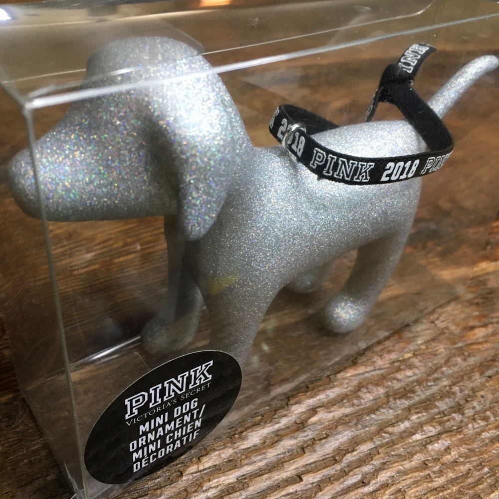 2018 Pink Victoria’s Secret Mini Dog Ornament - Picture 9 of 9